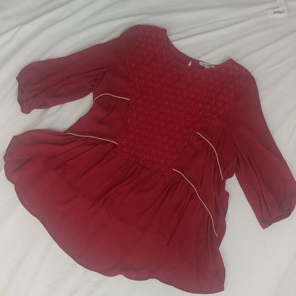 WAPI for Plus red high-low blouse top sz 2xl - Picture 3 of 9